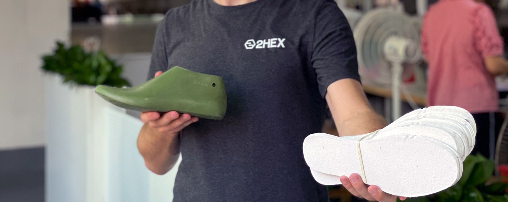 Inside 2HEX sport shoes factory.