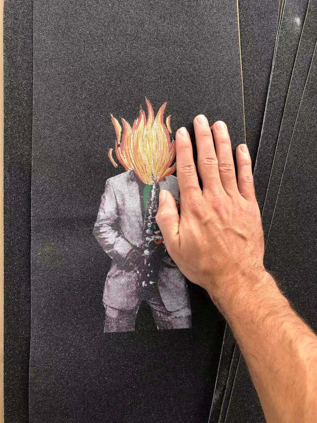 2HEX skateboard griptape screen printing