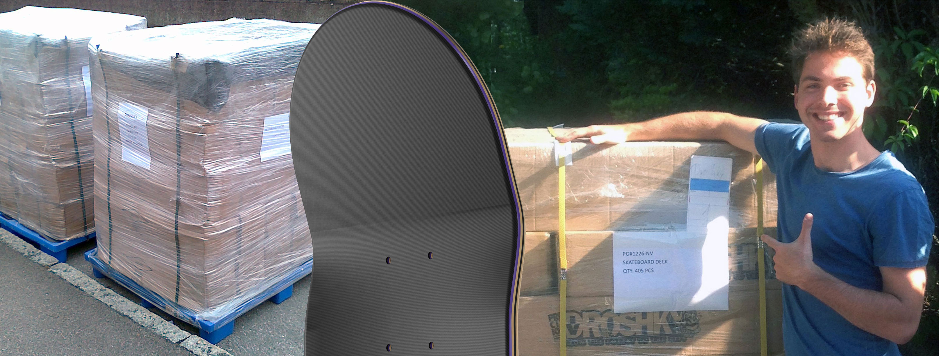 Skateboard brand founder with custom complete skateboard, switching from PSStix to 2HEX manufacturer for full product line