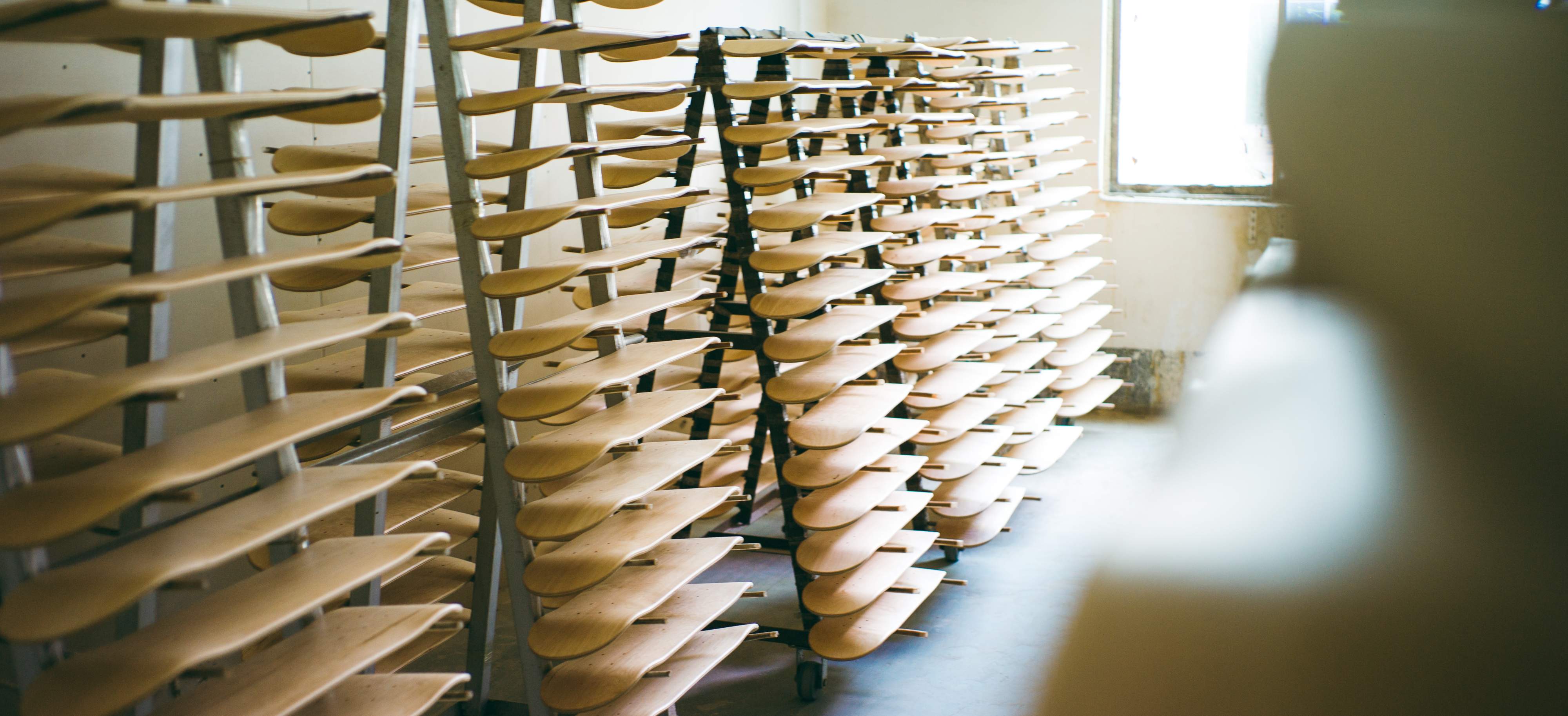 skateboard deck drying room