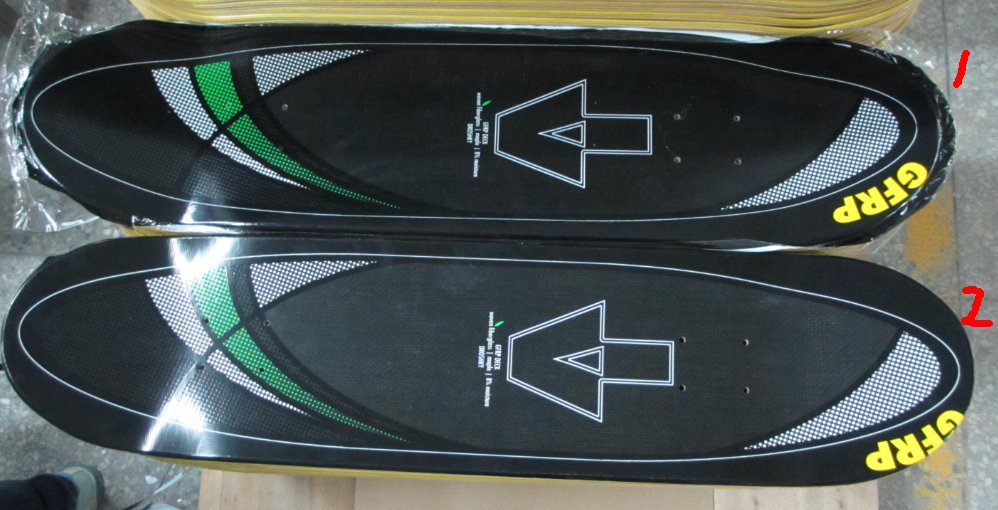 top layer of 2hex fiber glass gfrp skateboard deck
