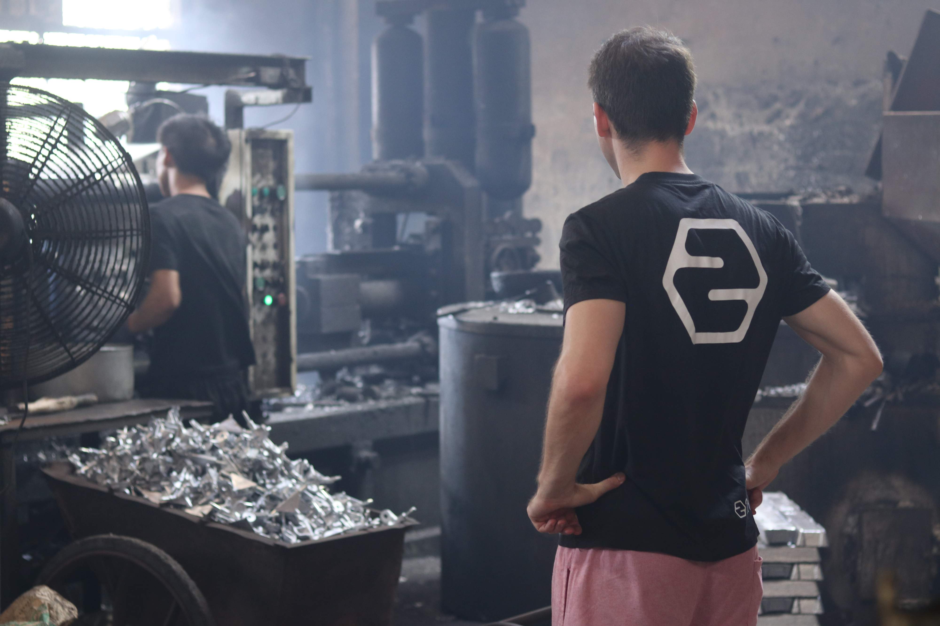 quality check during our 2hex skateboard truck production