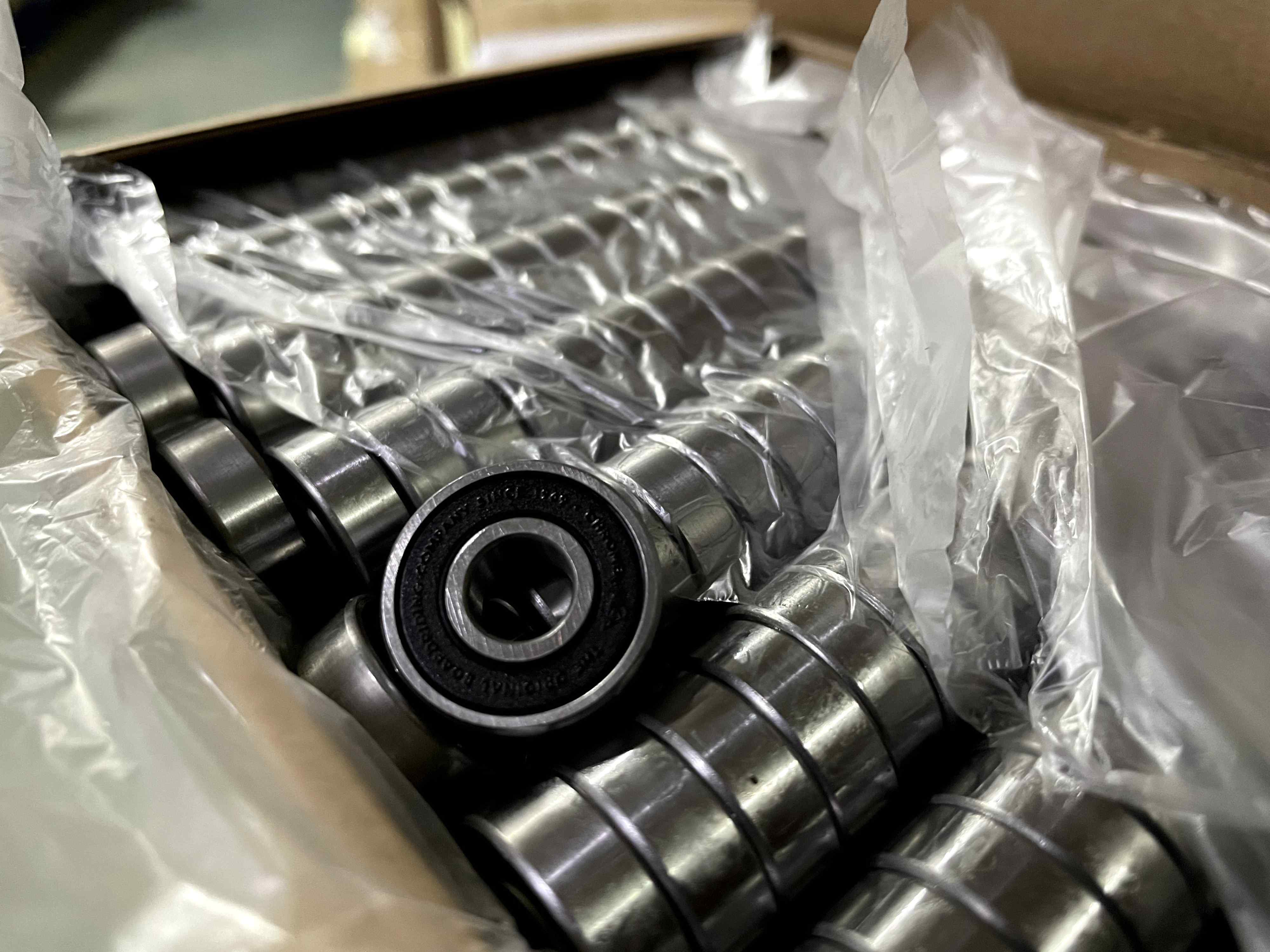 bearings ready to be packed for customer