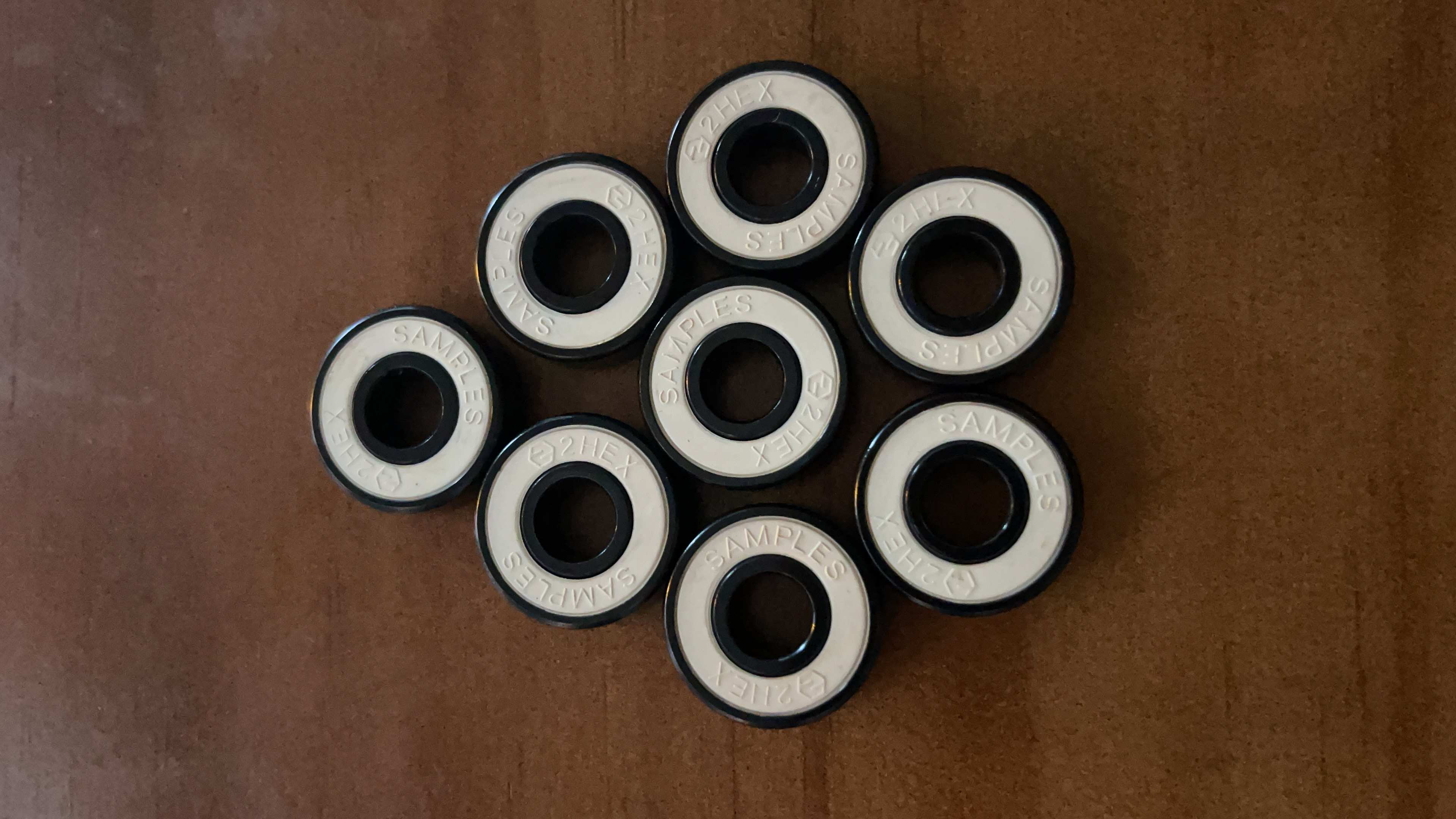 2hex sample bearings with white shields