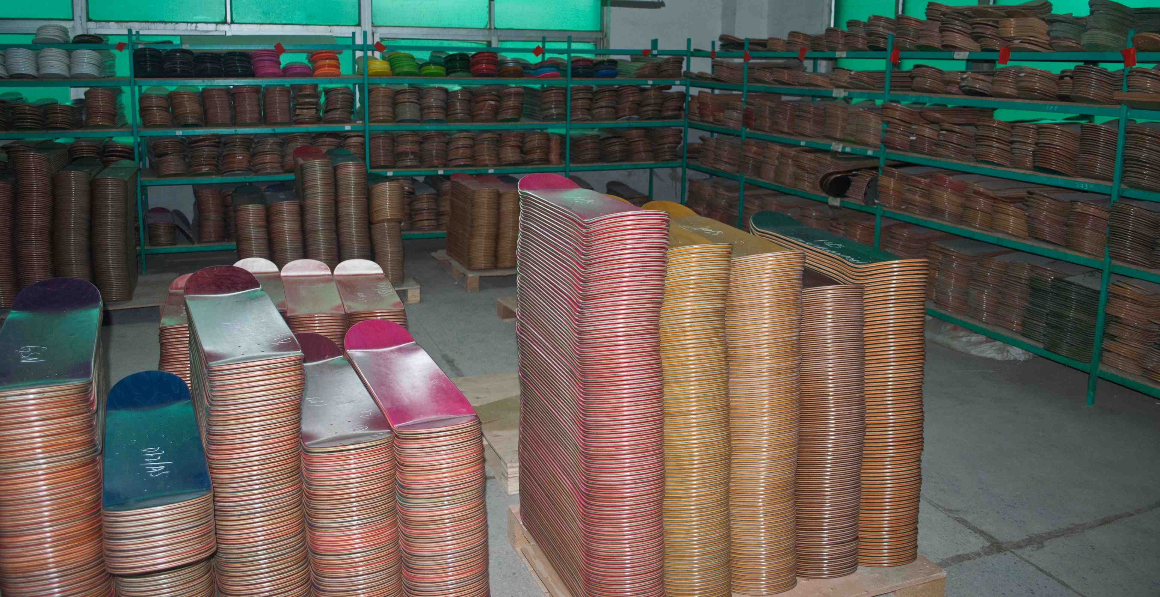 2hex warehouse of decks that are ready to be printed