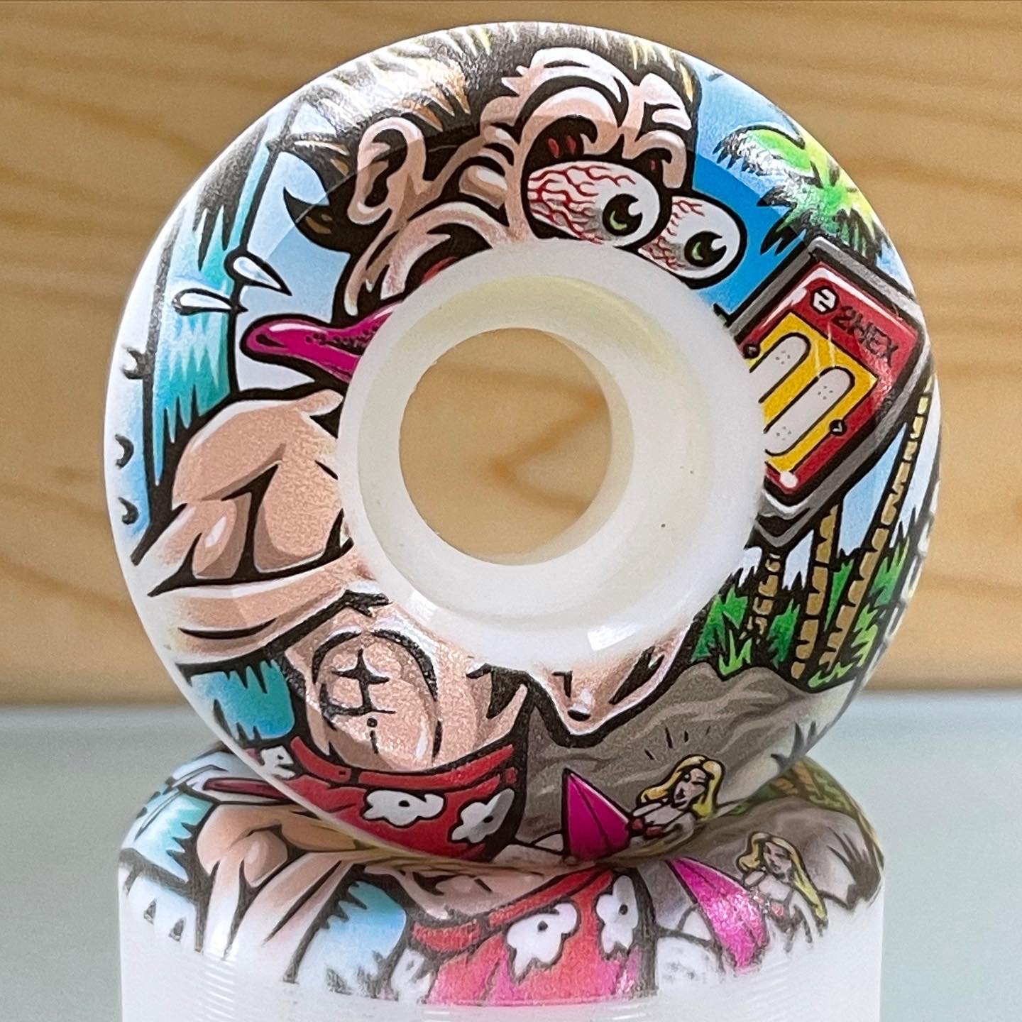 2hex skateboard wheel uv print sample photo
