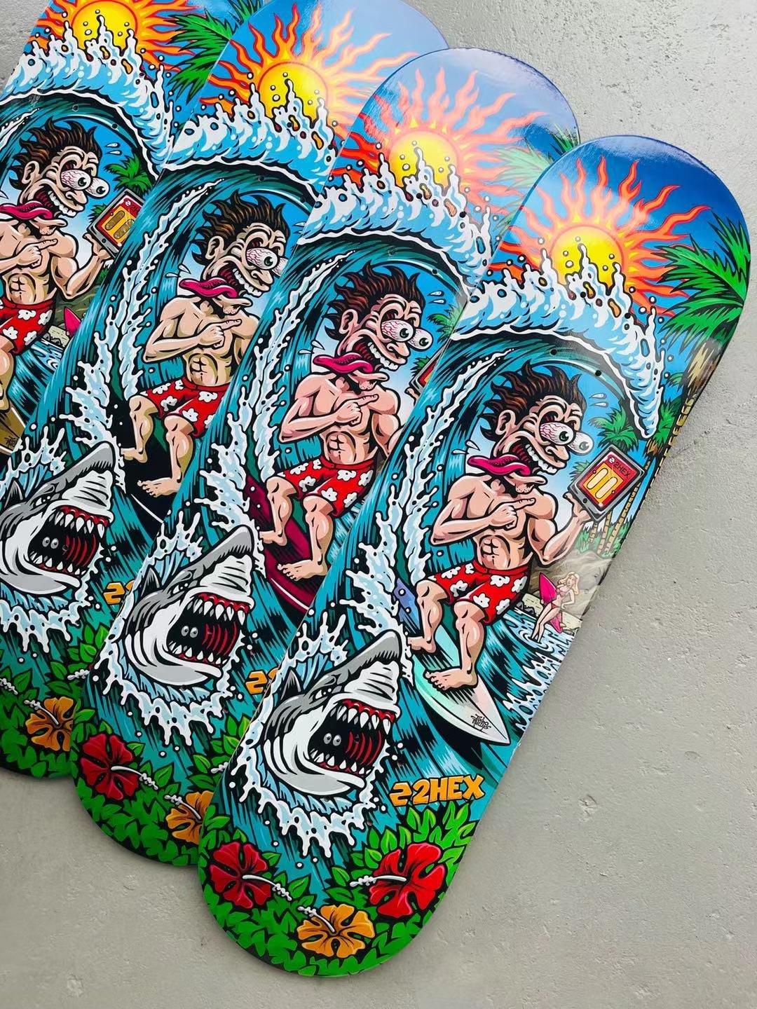 highly detailed skateboard deck design