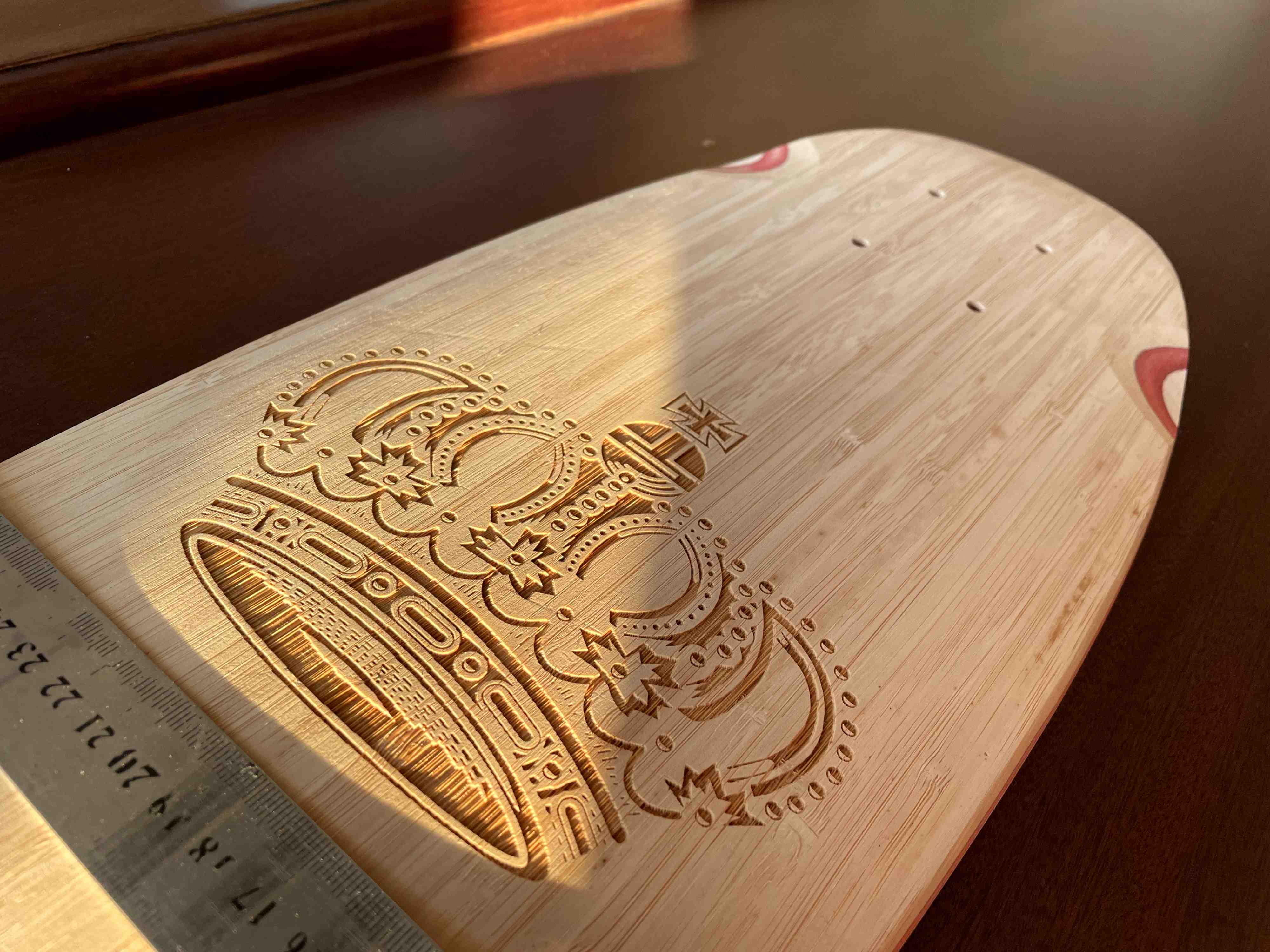 custom skateboard deck engravery at 2hex