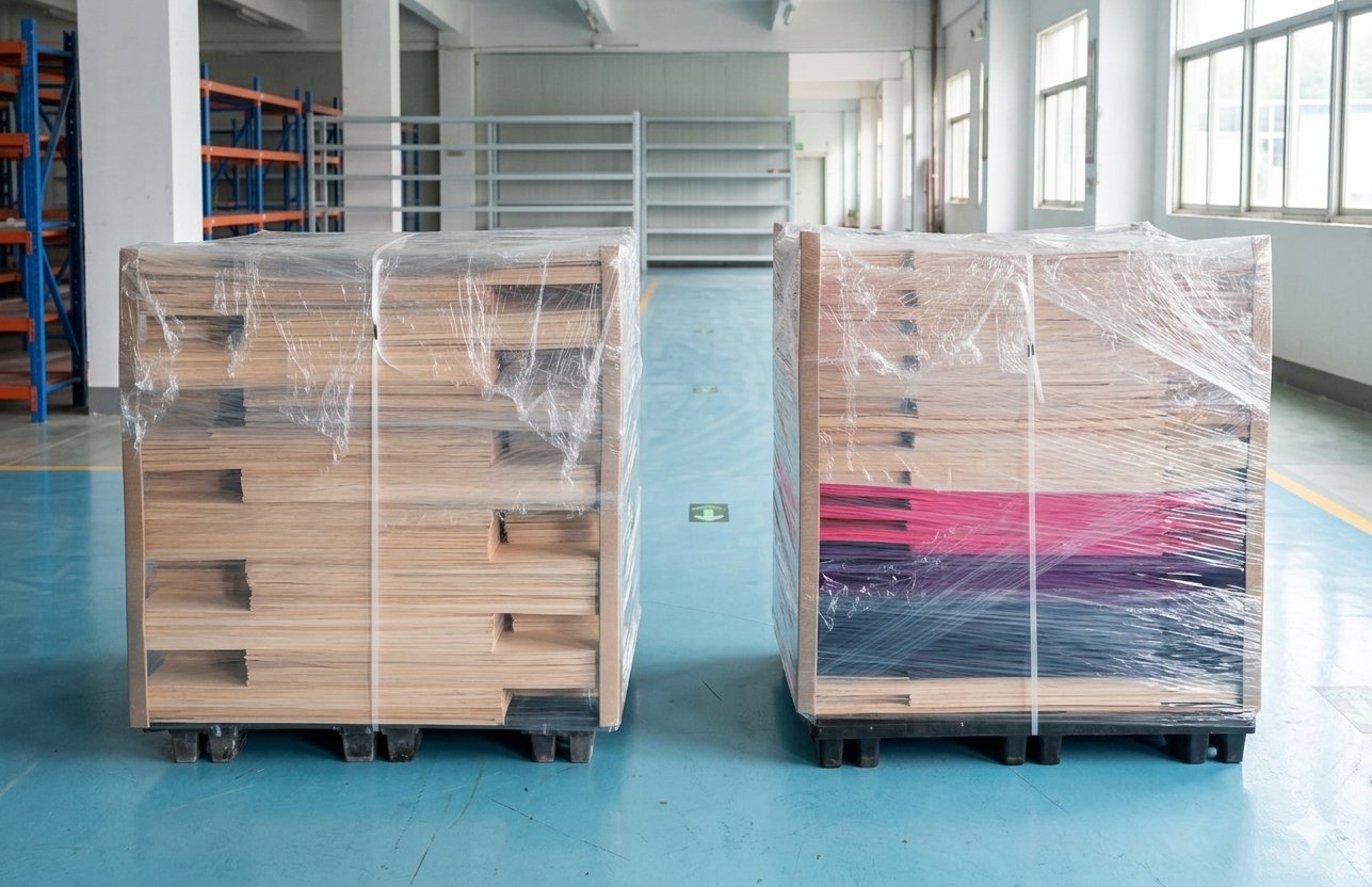 pallet of skateboard veneers