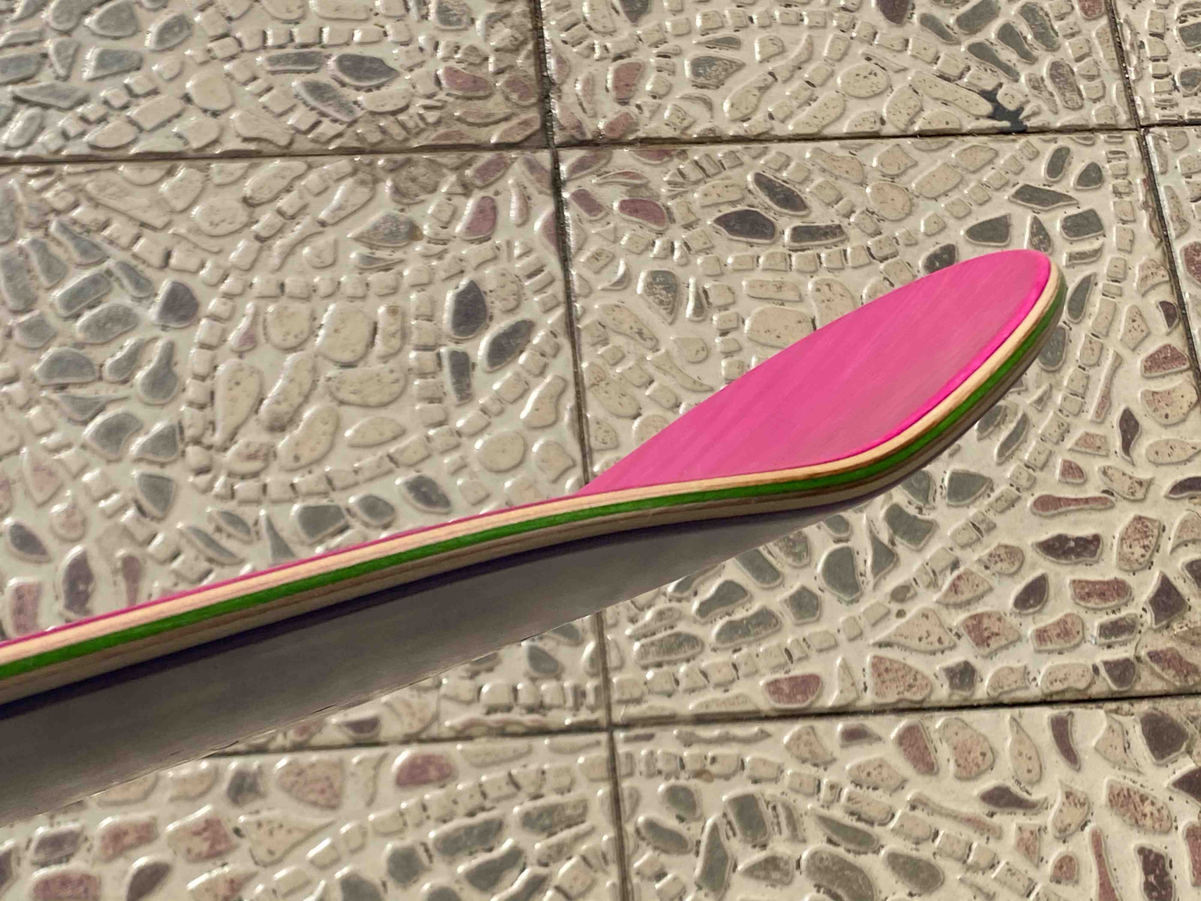 skateboard veneer closeup of a finshed deck
