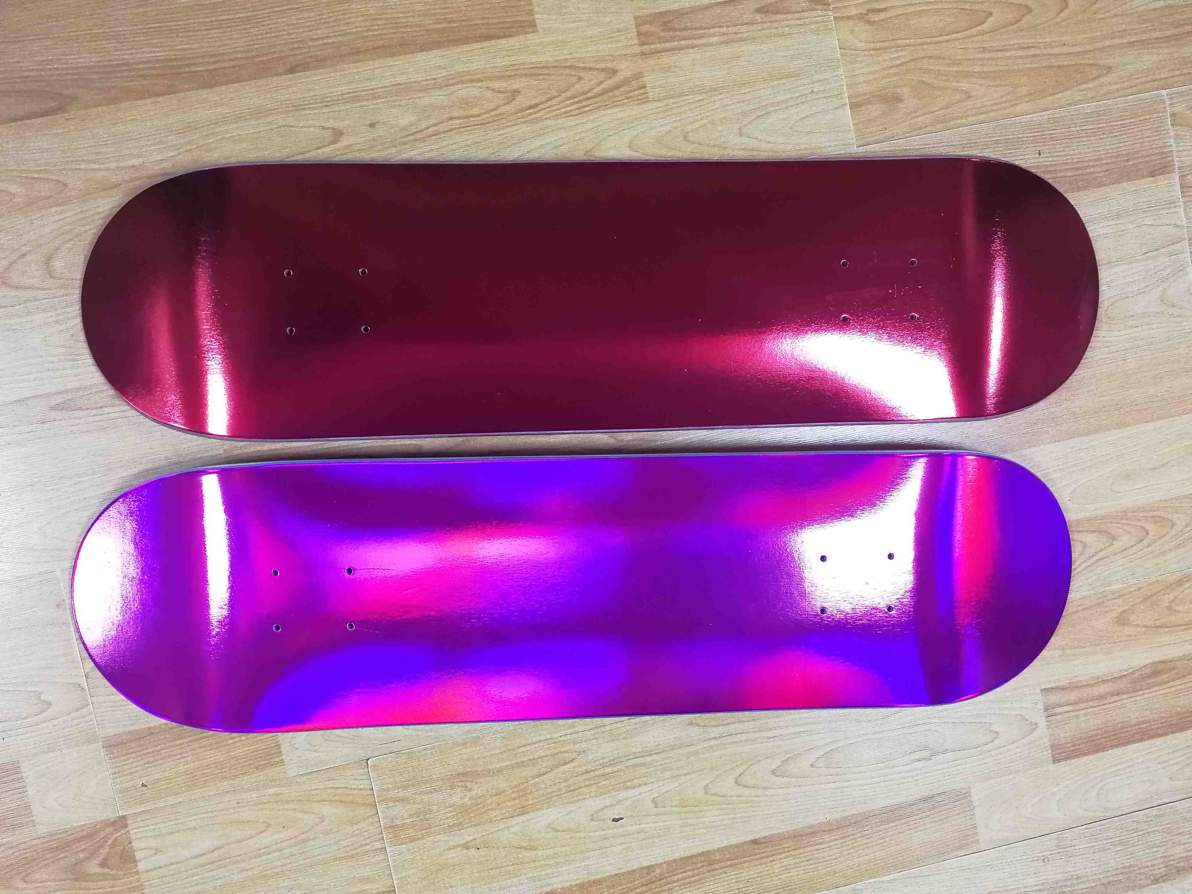 2 samples of skateboard foils