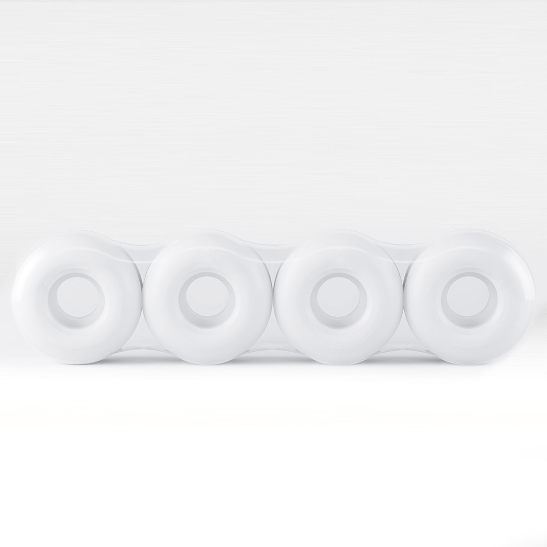 Custom skateboard wheels packed as line shrink wrap